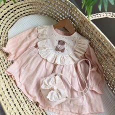 Blush Teddy Lace Collar Dress