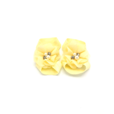 Yellow sandals with beads