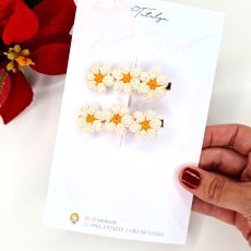 Sunflower crochet snaps