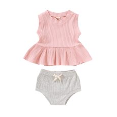 Pink & Grey romper