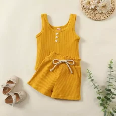 Daily set for girls mustard