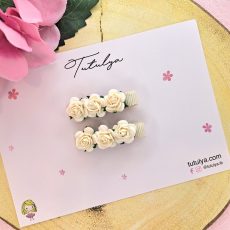 White flower headband