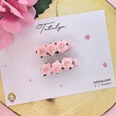 Gradient pink barrettes