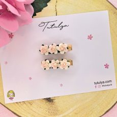 Gradient light pink barrettes