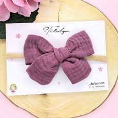 Purple Muslin Bow