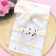 Cream headband set