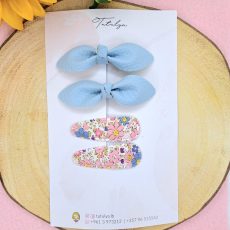 Light blue barrettes set
