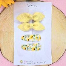 Yellow barrettes set