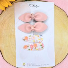 Light pink barrettes set