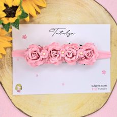 Pink flower headband