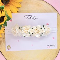 White flower headband
