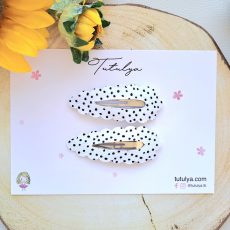 Polka dots hair barrettes