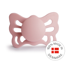 FRIGG Butterfly Anatomical Silicone Baby Pacifier 1-Pack Baby Pink