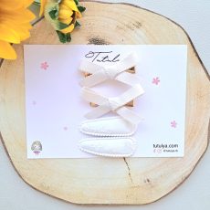 Cream ribbon set