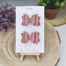 Pink velvet bows