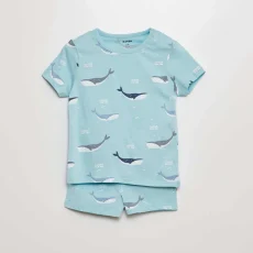 T-shirt + shorts pyjama set - 2-piece set BLUE