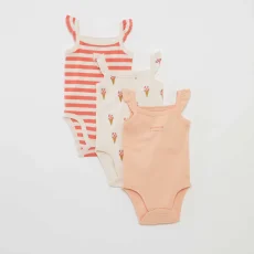 Set of 3 bodies with ruffled straps