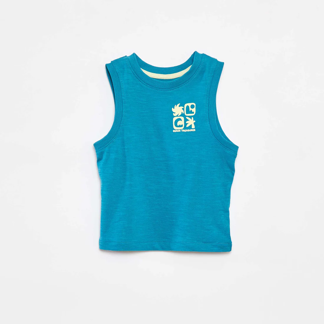 Pyjamas with vest top + shorts - 2-piece set BLUE - Image 4