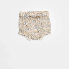 Shorts With Elasticated Waist And Tie Belt