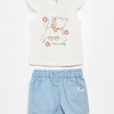 Marie printed shorts + vest top set