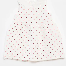 Hearts Sleeveless patterned crinkle-knit dress