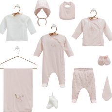 Newborn 10‑Piece Pink Cotton Set