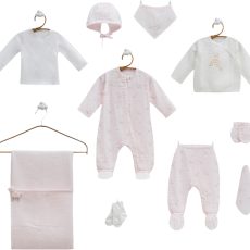 Newborn 10‑Piece Cotton Candy Pink Muslin Set