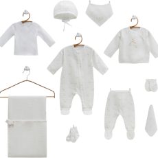 Newborn 10‑Piece White Muslin Set Girl