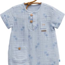 Light Blue Palm Romper