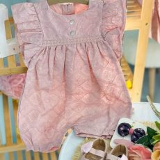 Dusty Pink Flutter Romper
