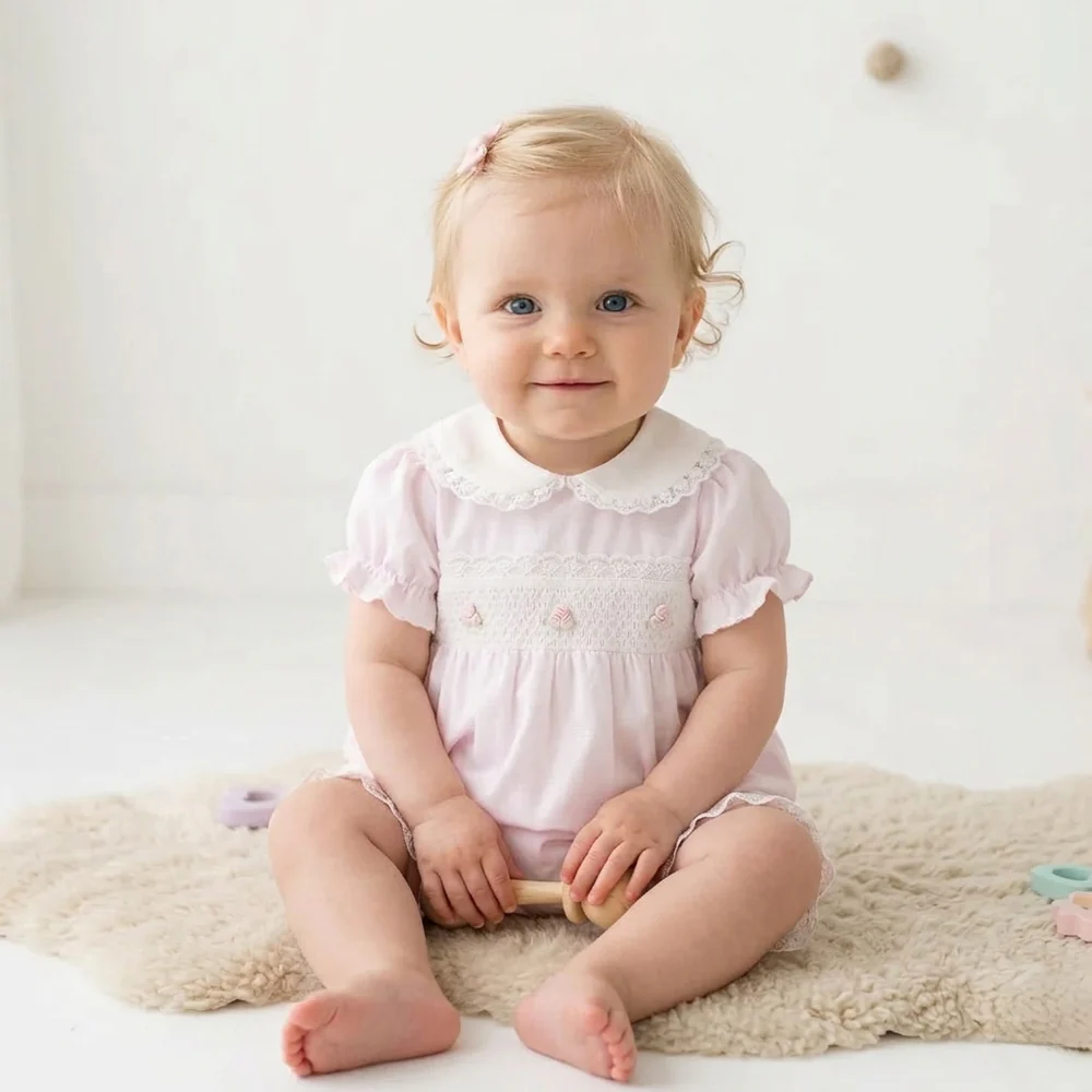 Soft Pink Lace Romper - Image 4