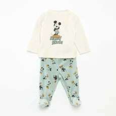 Disney velour top and trousers pyjama set - 2-piece set GREEN