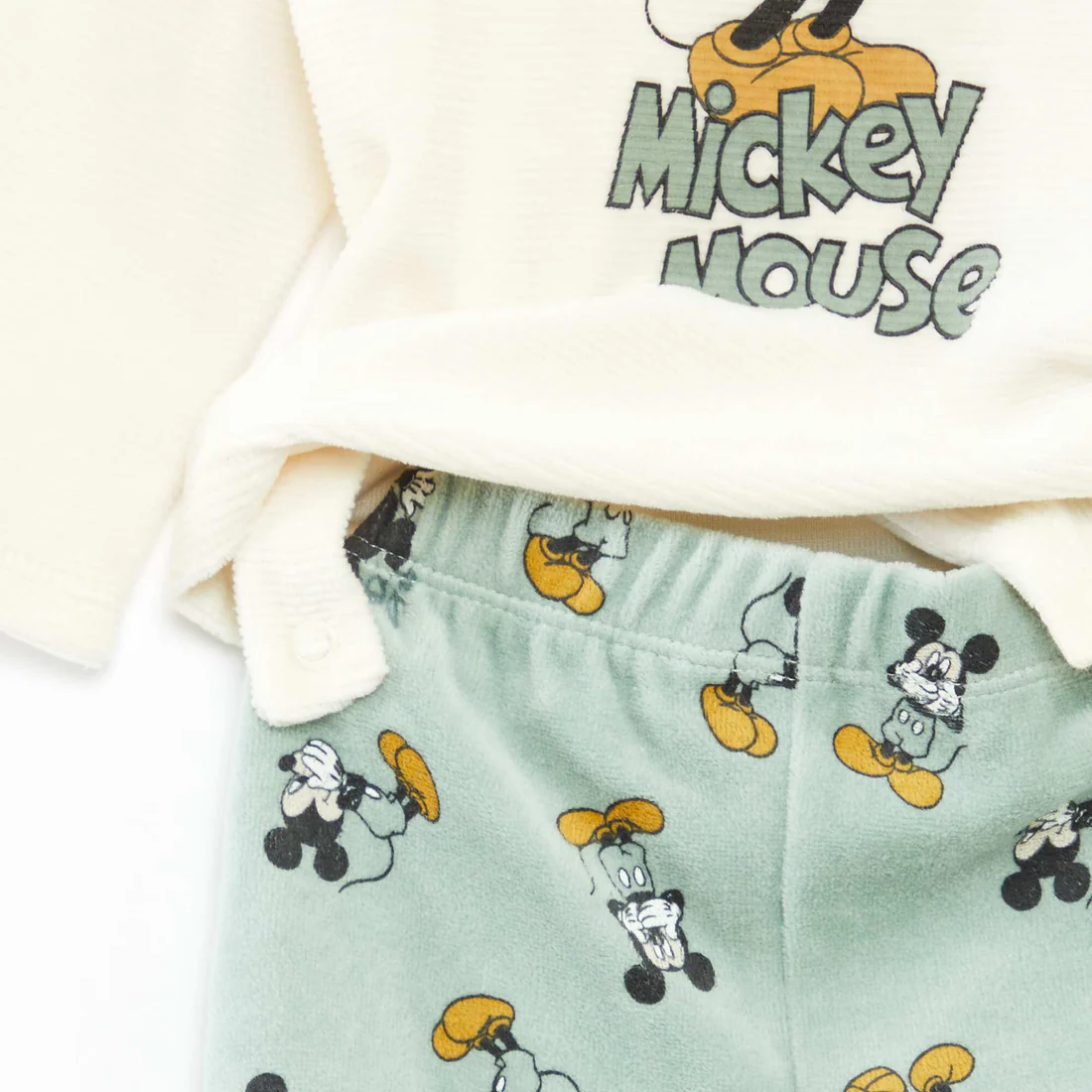 Disney velour top and trousers pyjama set - 2-piece set GREEN - Image 5