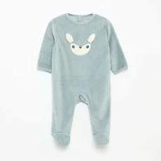 Velour Sleepsuit BLUE