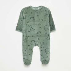 Velour Sleepsuit KHAKI