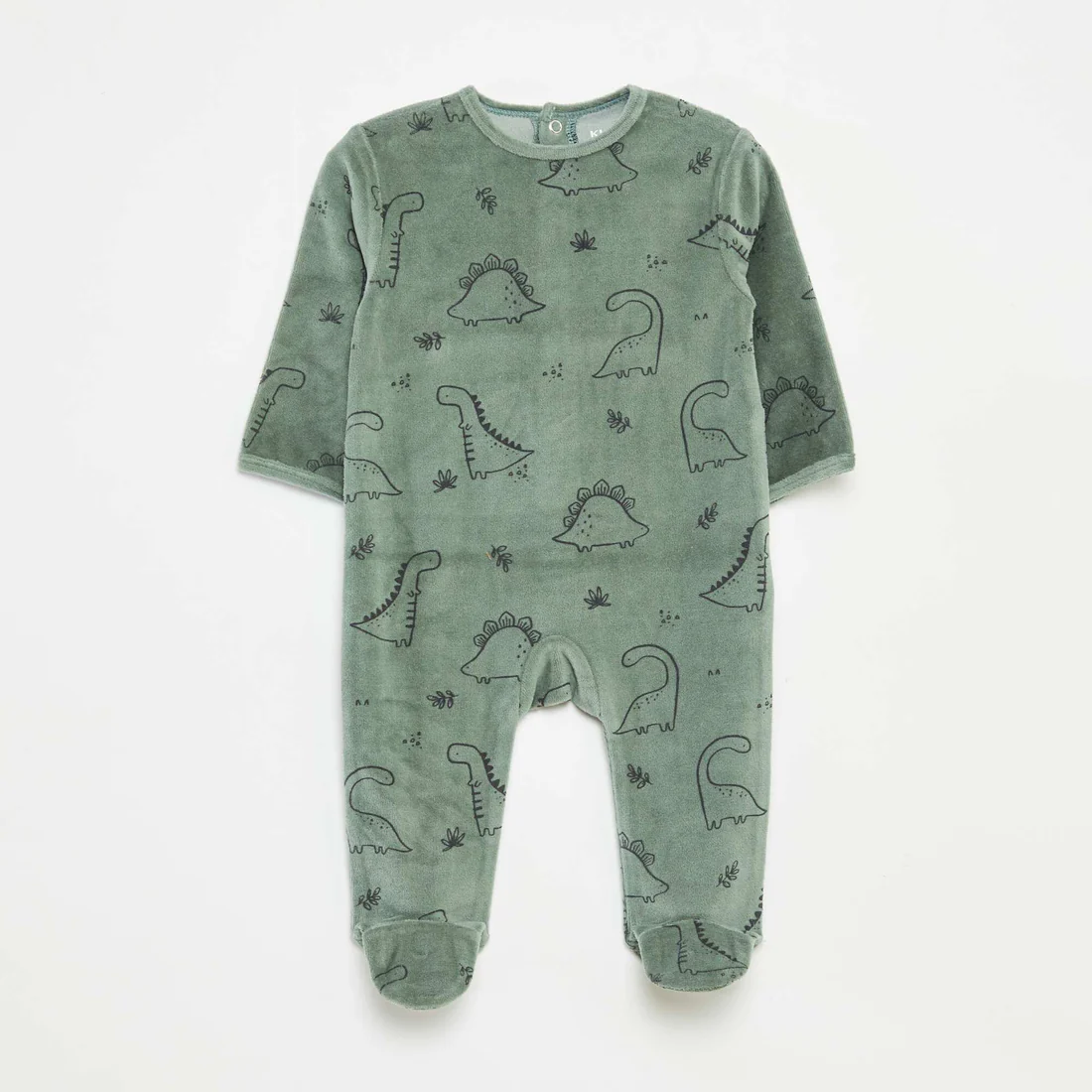 Velour Sleepsuit KHAKI