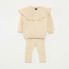 Knitted Sweater + Leggings Set BEIGE