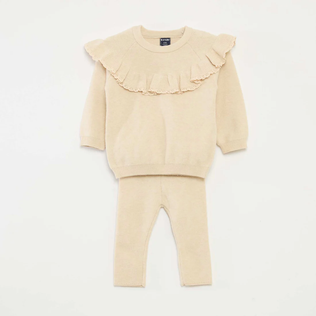 Knitted Sweater + Leggings Set BEIGE