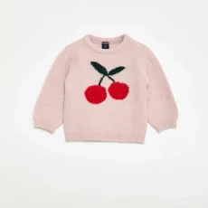 Patterned Knit Sweater PINK