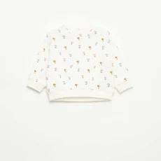 Patterned Fleece Sweatshirt