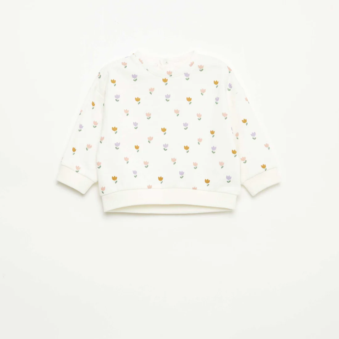 Patterned Fleece Sweatshirt
