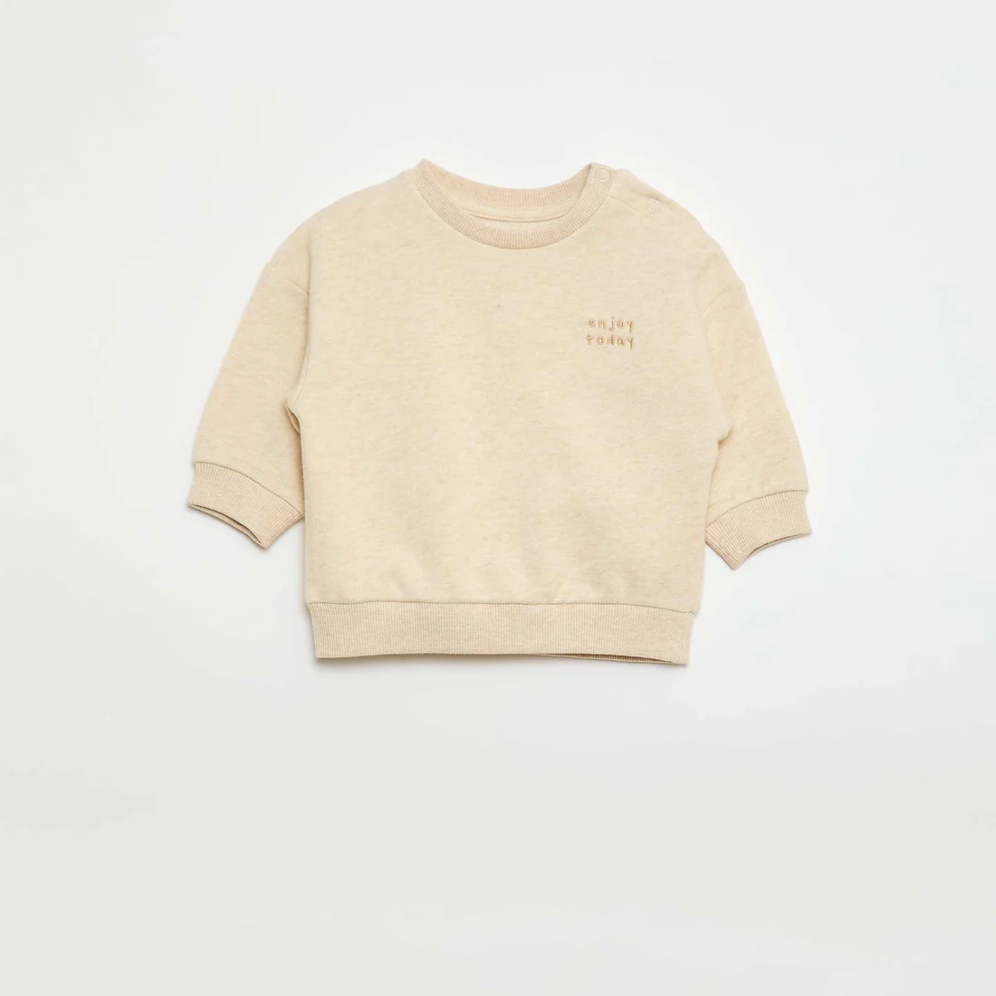 Marled French Terry Sweatshirt BEIGE