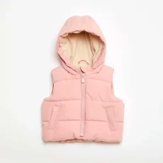 Sleeveless Padded Puffer Vest PINK