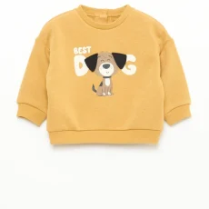 Heathered Sweatshirt with Soft Velour Interior YELLOW