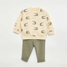 2-piece sweatshirt + trousers set WHITE