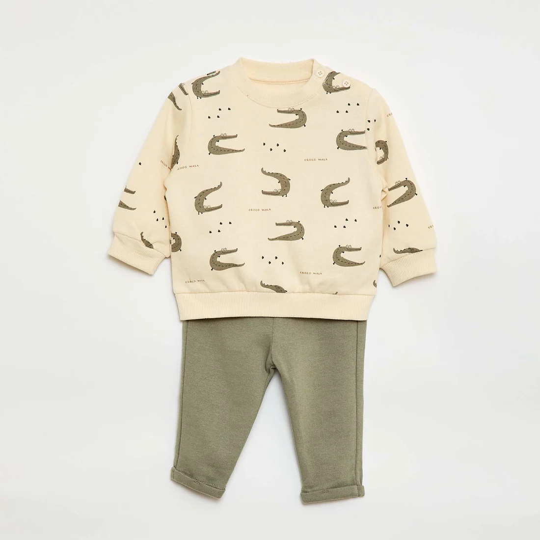 2-piece sweatshirt + trousers set WHITE