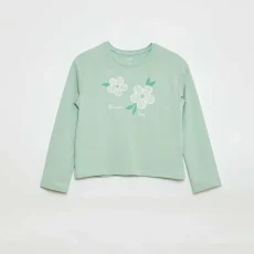 Long-sleeved sequined T-shirt Mint