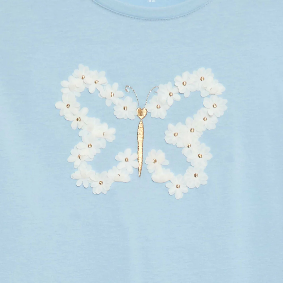 Long-sleeved sequined T-shirt BLUE - Image 2