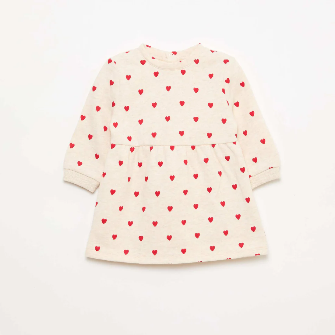 Animated Fleece Dress BEIGE
