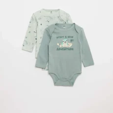 2-Pack Jurassic Park Bodysuits GREEN